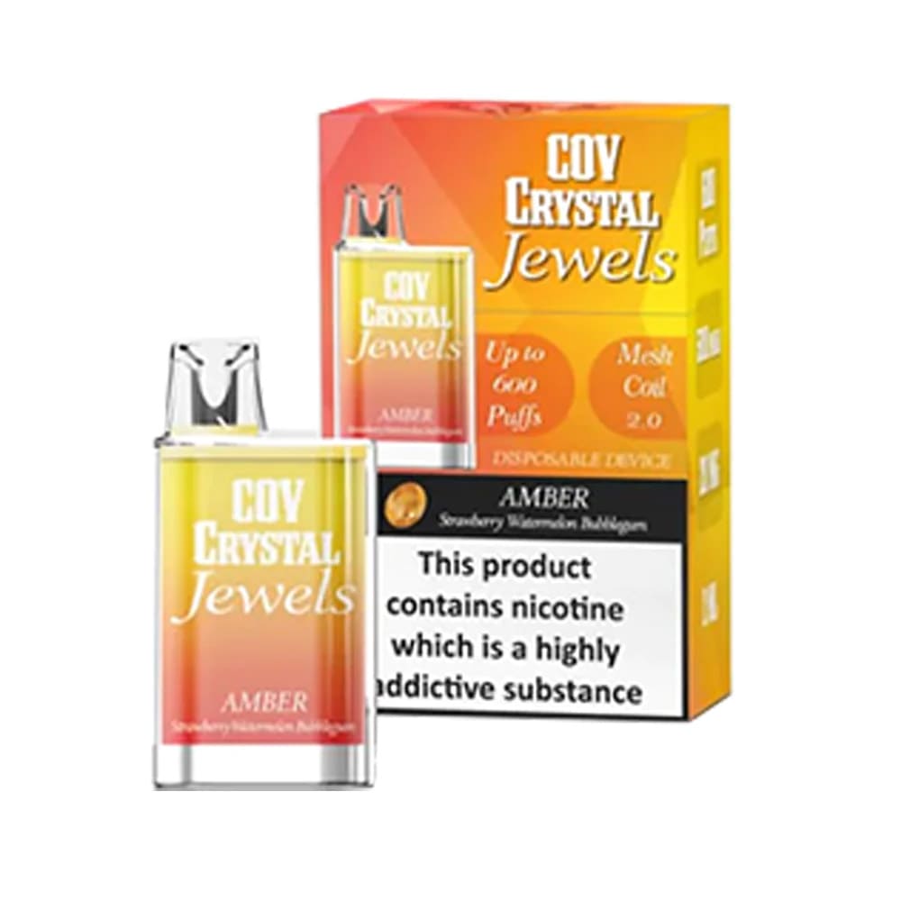 COV Crystal Jewels Strawberry Watermelon Bubblegum 600 Puffs Disposable Vape