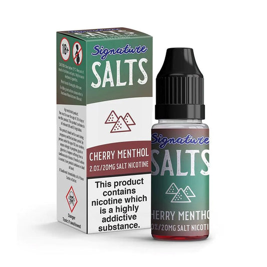 Cherry Menthol 10ml Nicotine Salt E-Liquid by Signature Salts