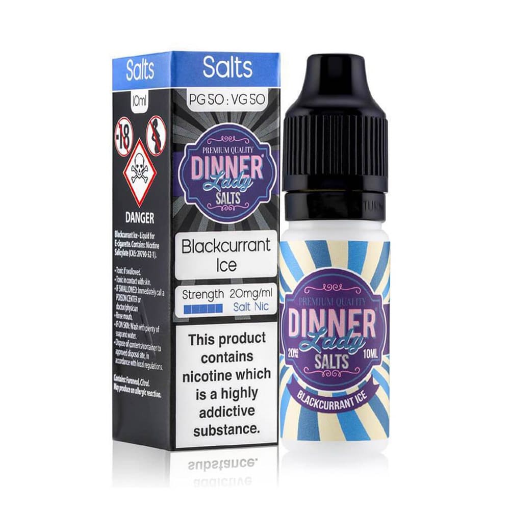 Dinner Lady 10ml Nicotine Salt E Liquid Blackcurrant Ice