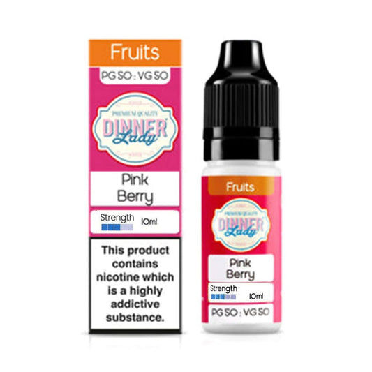 Dinner Lady Fruits 10ml Nic Salt E liquid Pink Berry