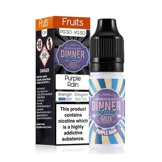 Dinner Lady Fruits 10ml Nic Salt E liquid Purple Rain